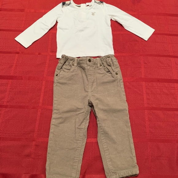 Burberry shirt and pants for babies